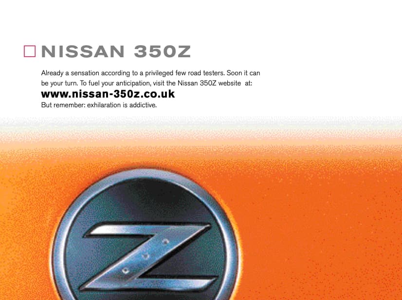 2003 350Z katalog kapağı